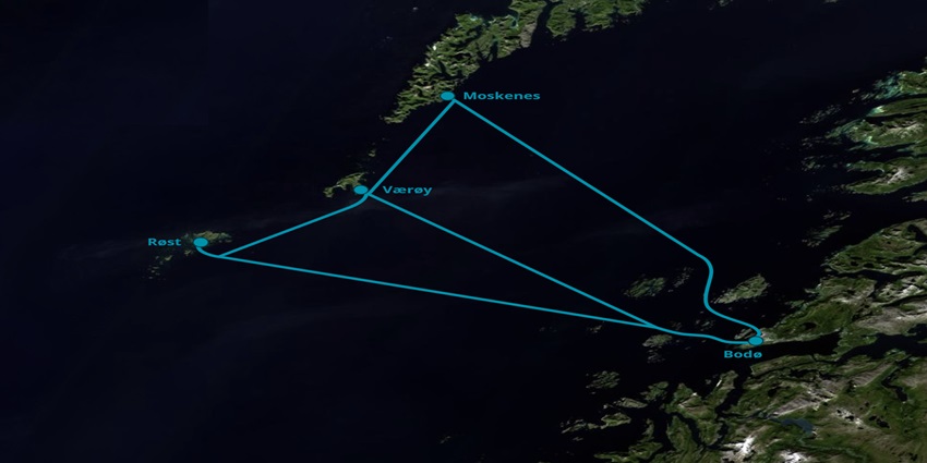 These routes in the Lofoten area will be serviced by the new hydrogen powered ferries